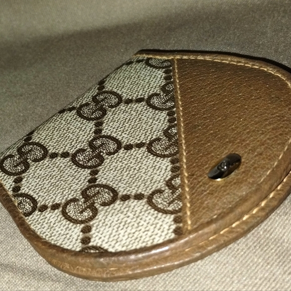 RARE VINTAGE GUCCI ACCESSORY COLLECTION COIN POUCH SNAP CLOSURE AUTHENTIC - Picture 5 of 14